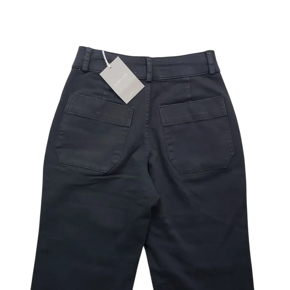 NWT Everlane The Organic Straight Leg Pants Womens Size 2 Black High Rise Jeans - Picture 10 of 12